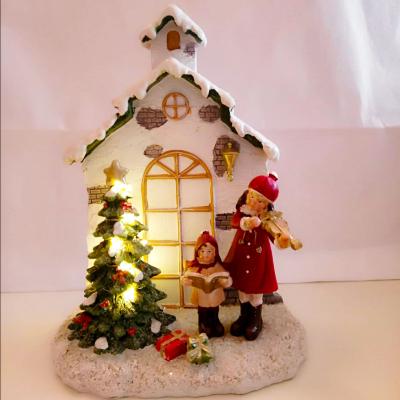 Casetta Con Bimbi Natale
